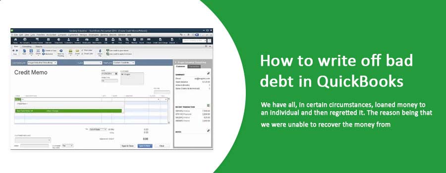 How to write off bad debt in QuickBooks